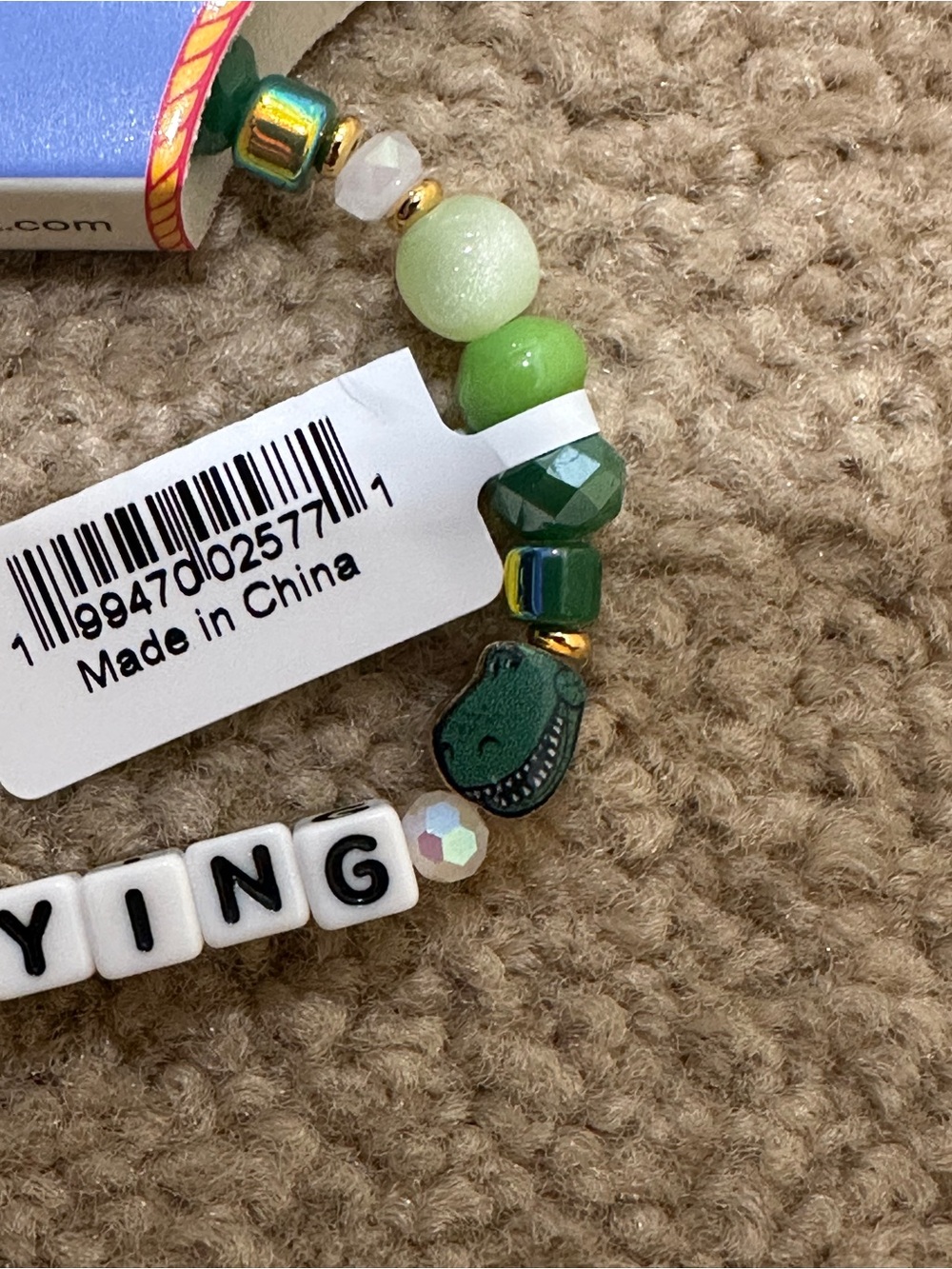 Little Words Project x Pixar Toy Story Rex 'Keep Trying' Bracelet EXCLUSIVE - Picture 2 of 3